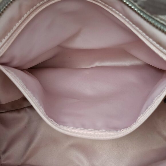 Coach Alexandra Signature Canvas Leather Trim Gray Large Shoulder Bag COA - Picture 3 of 14